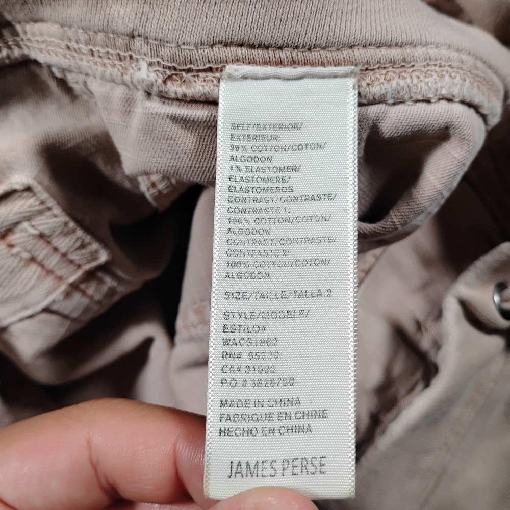 James Perse Pull On Clean Cargo Pants Women's Size 2 Beige Khaki WACS1862 - Picture 6 of 13